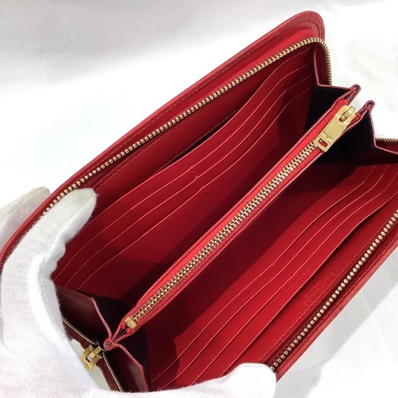 SAINT LAURENT long wallet round INN326599 red leather - Picture 5 of 10